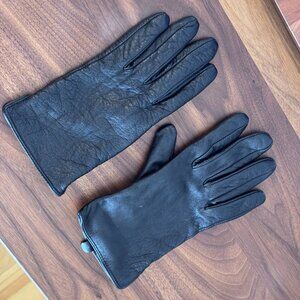 Soft Black Leather Gloves (8.5)